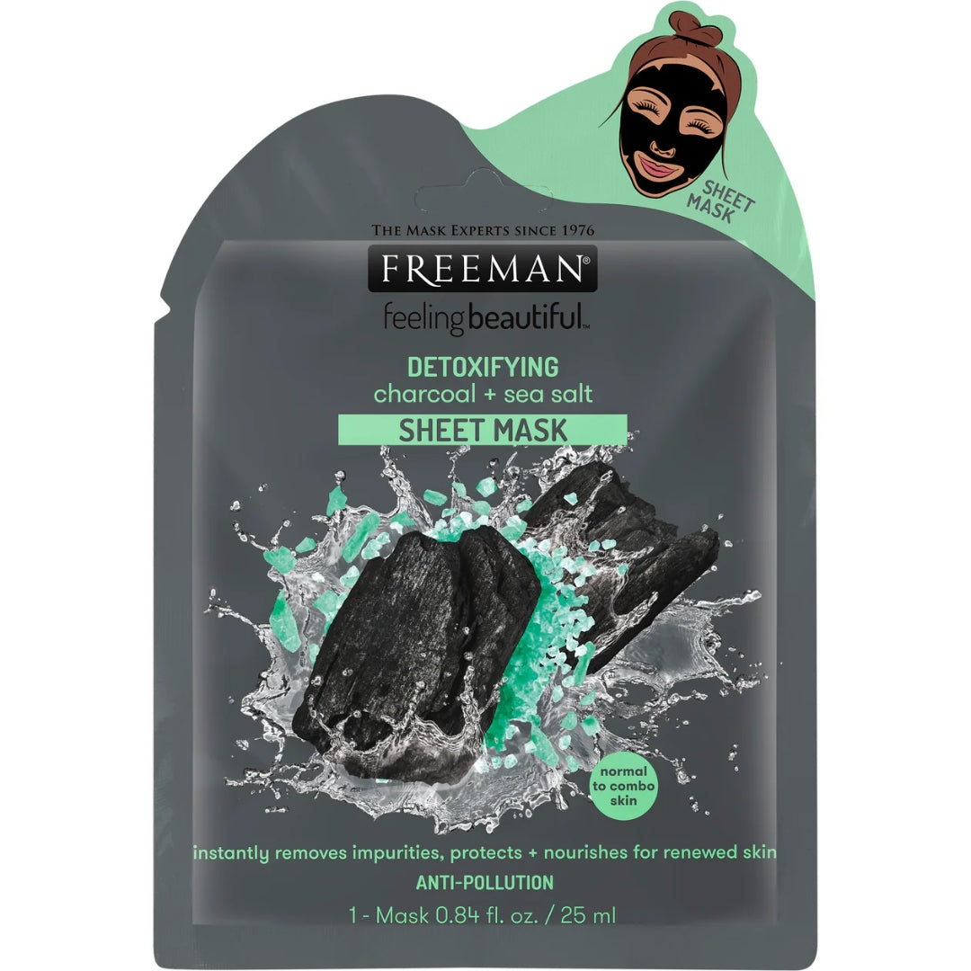 Freeman Detoxifying Charcoal & Sea Salt Sheet Mask