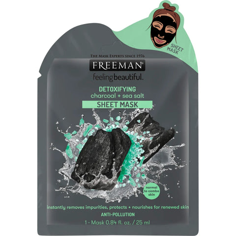 Freeman Detoxifying Charcoal & Sea Salt Sheet Mask