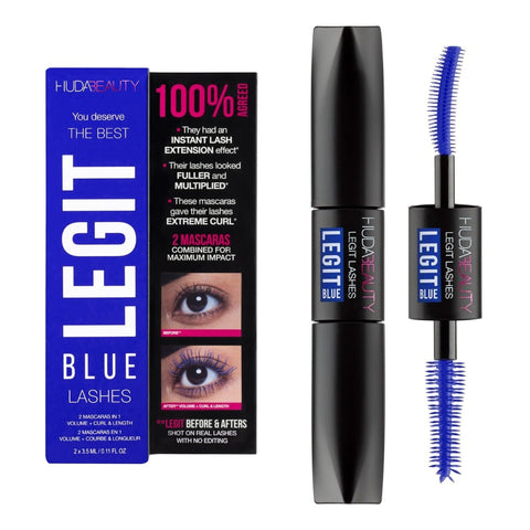 Huda Beauty Legit Lashes Double-Ended Mascara Mini Legit Blue