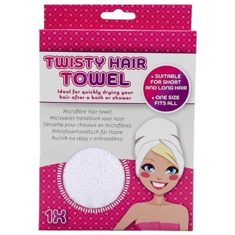 Twisty Serviette Pour Cheveux Blanche