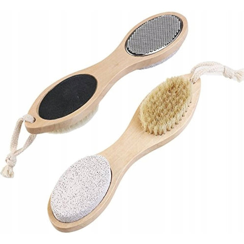 Foot File 4 en 1 Brosse Et Râpe à pieds