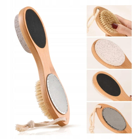 Foot File 4 en 1 Brosse Et Râpe à pieds