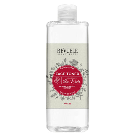 Revuele Face Toner Nettoyant et Revitalisant à l'eau de rose 400ml