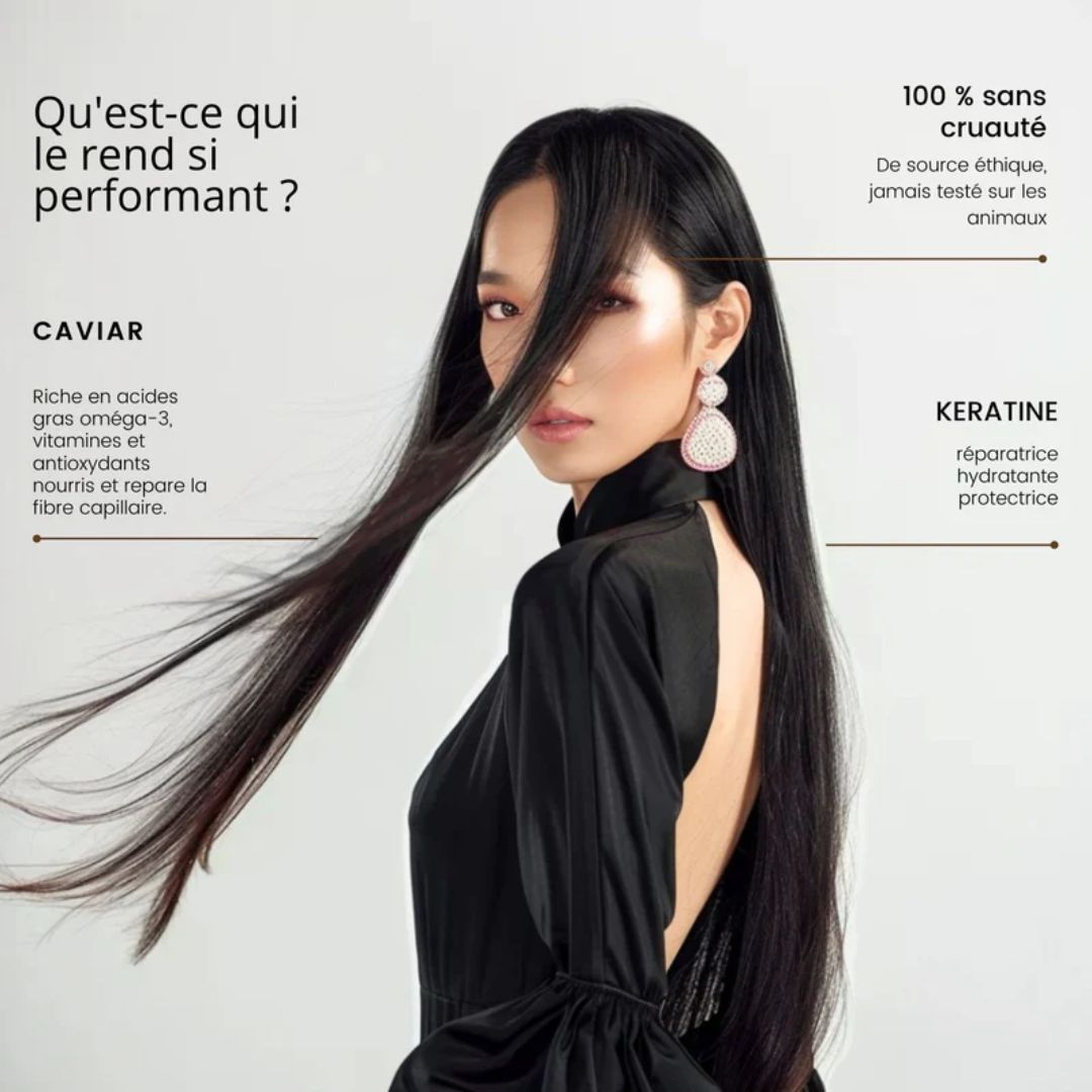RoseBaie Shampoing Kératine x Caviar Réparation & Nutrition Intense 500ml