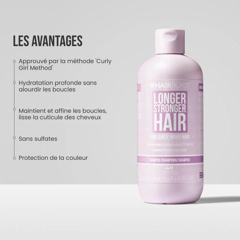 HairBurst Shampoing pour cheveux bouclés et ondulés 350ml