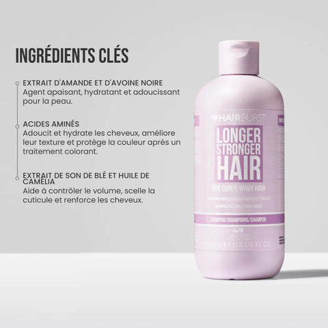 HairBurst Shampoing pour cheveux bouclés et ondulés 350ml