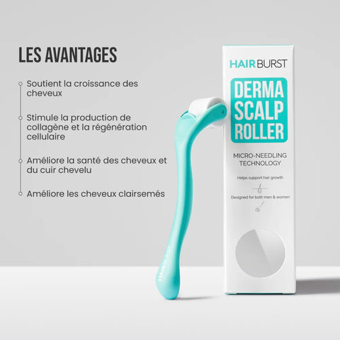 HairBurst Derma Roller cuir chevelu - pour les cheveux clairsemés