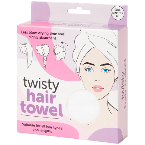 Twisty Serviette Pour Cheveux Blanche