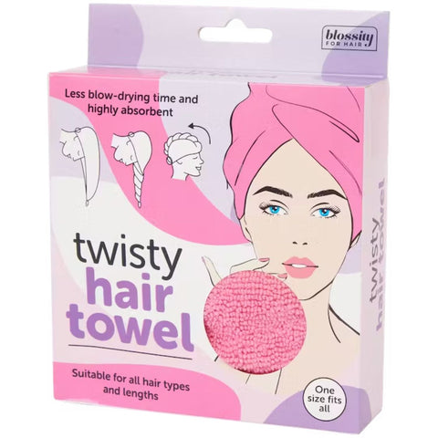 Twisty Serviette pour cheveux Rose
