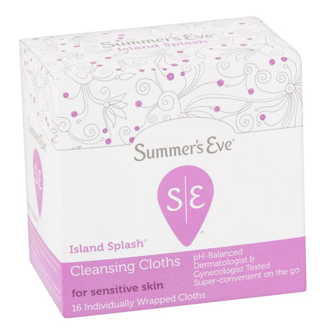 Summer's Eve Lingettes Intimes Island Splash Cleansing Cloths 16U