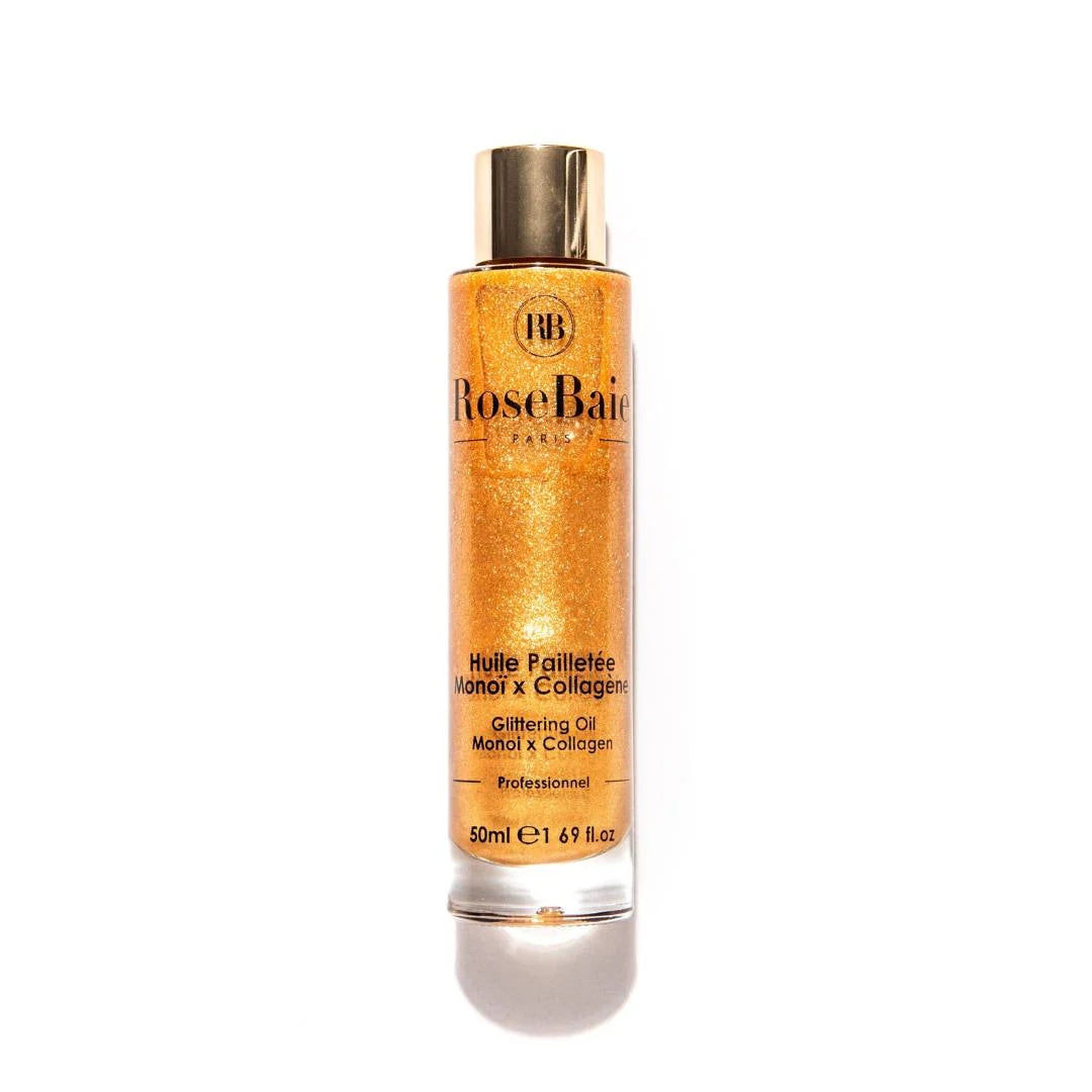 RoseBaie Huile Pailletée Monoï x Colagène Corps & Cheveux 50ml