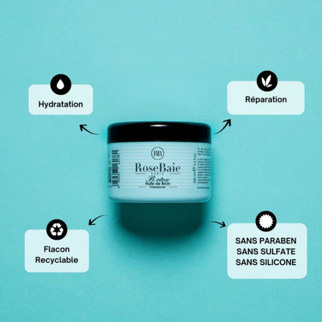 RoseBaie Masque Botox Ricin Pousse & Hydratation 250ml