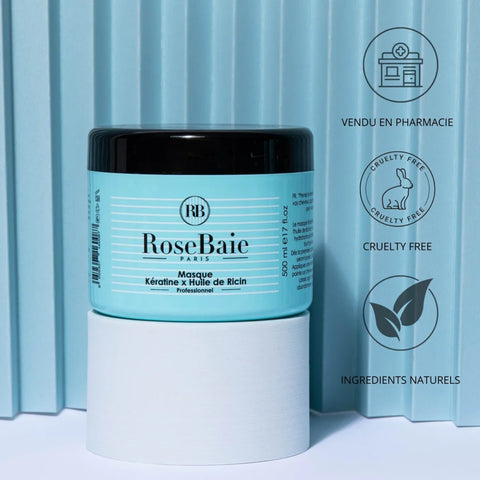 RoseBaie Masque Kératine x Huile de Ricin 500ml