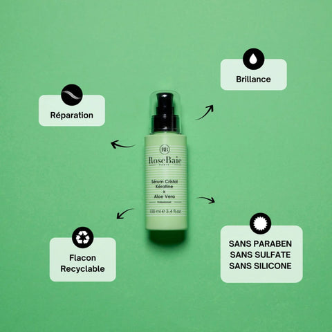 RoseBaie Sérum Cristal Kératine x Aloe Vera 100ml