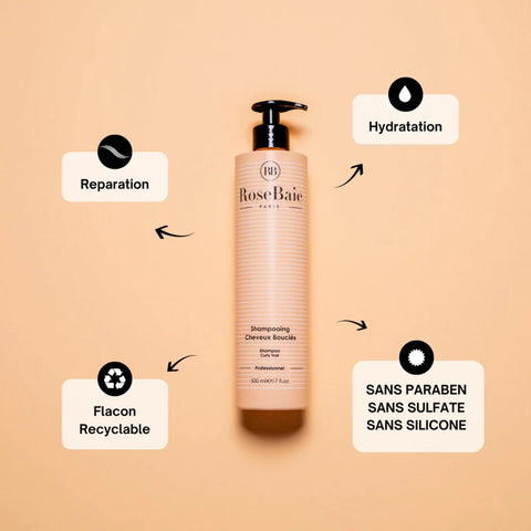 RoseBaie Shampoing Cheveux Bouclés x Huile d'Avocat 500ml