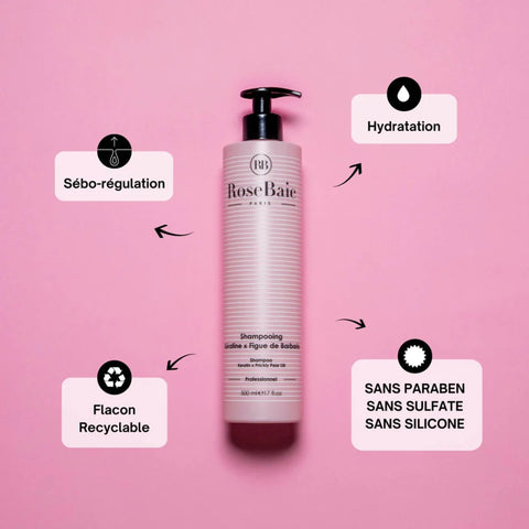 RoseBaie Shampoing Kératine x Figue de Barbarie 500ml