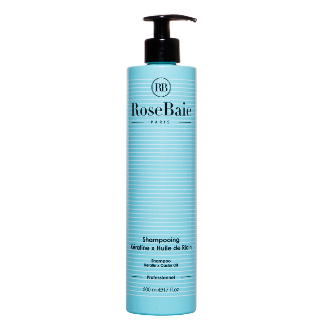 RoseBaie Shampoing Kératine x Huile de Ricin 500ml
