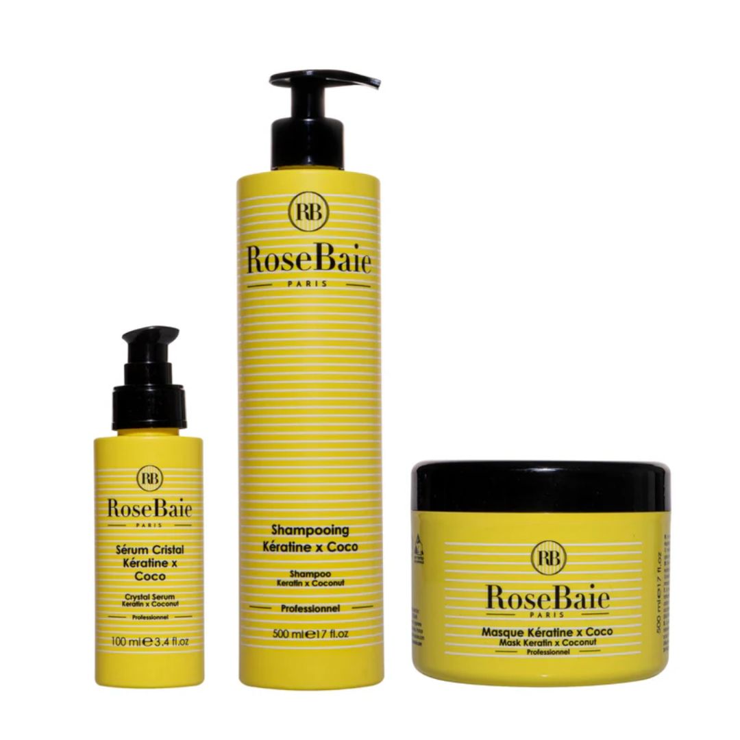 RoseBaie Trio Kératine x Coco Shampoing Masque & Sérum