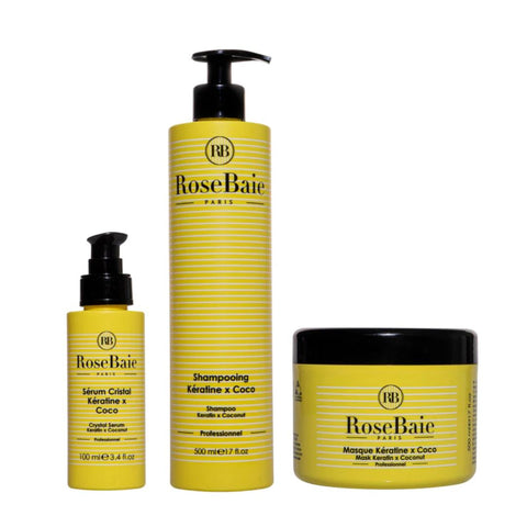 RoseBaie Trio Kératine x Coco Shampoing Masque & Sérum