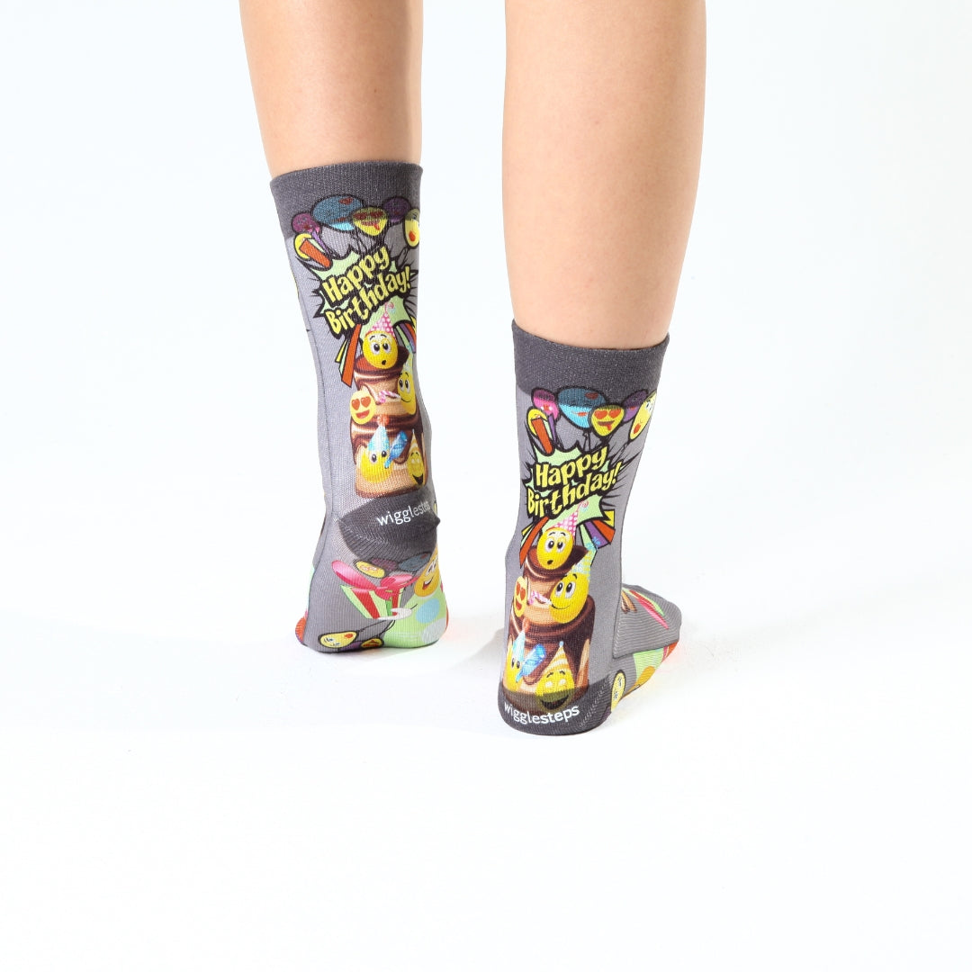 Wigglesteps Emoji Birthday 1 Paire De Chaussette Femme