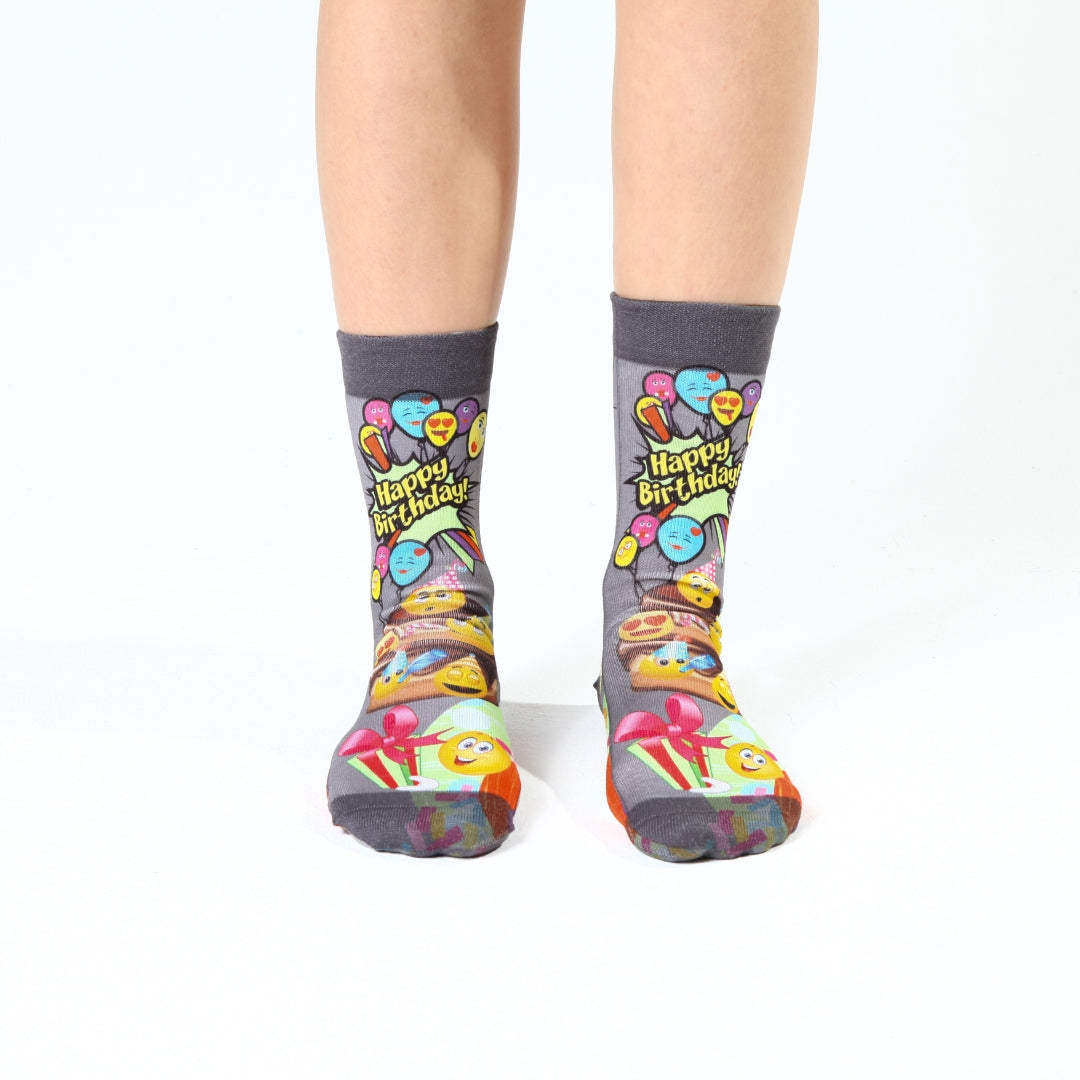 Wigglesteps Emoji Birthday 1 Paire De Chaussette Femme