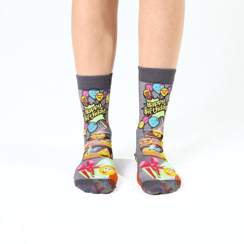 Wigglesteps Emoji Birthday 1 Paire De Chaussette Femme