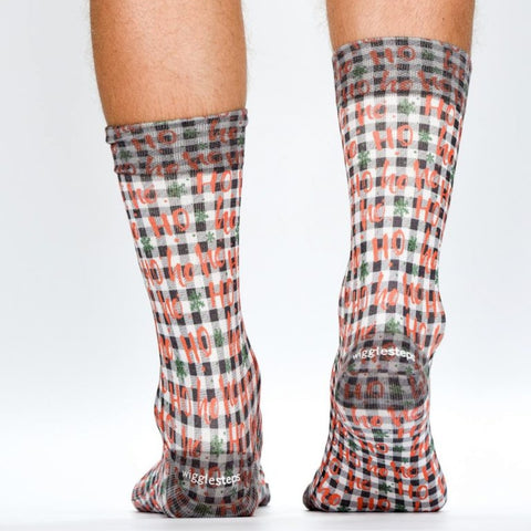 Wigglesteps Ho Ho Ho Check 1 Paire De Chausstte Femme 