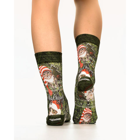 Wigglesteps Kitten Santa 1 Paire De Chaussette Enfant 