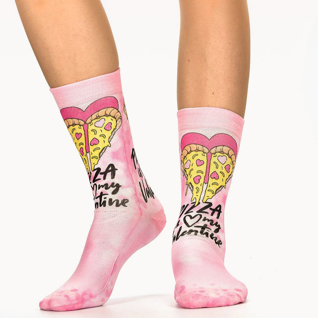 Wigglesteps Pizza is My Valentine 1 Paire De Chaussette Femme
