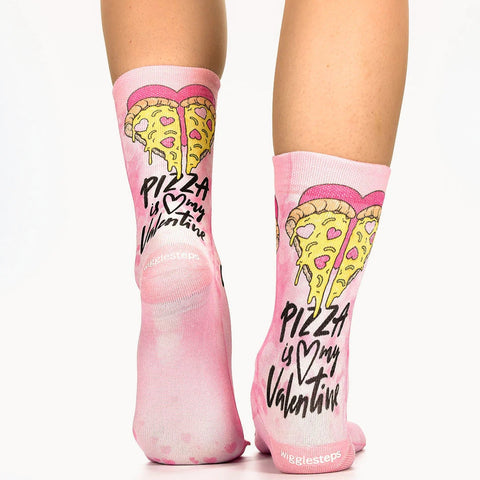 Wigglesteps Pizza is My Valentine 1 Paire De Chaussette Femme