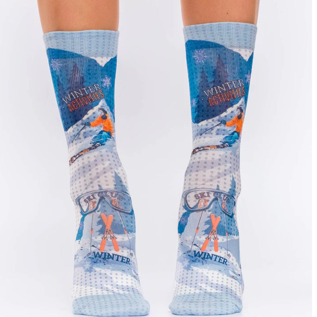 Wigglesteps Ski Winter Day-W 1 Pair De Chaussette Femme