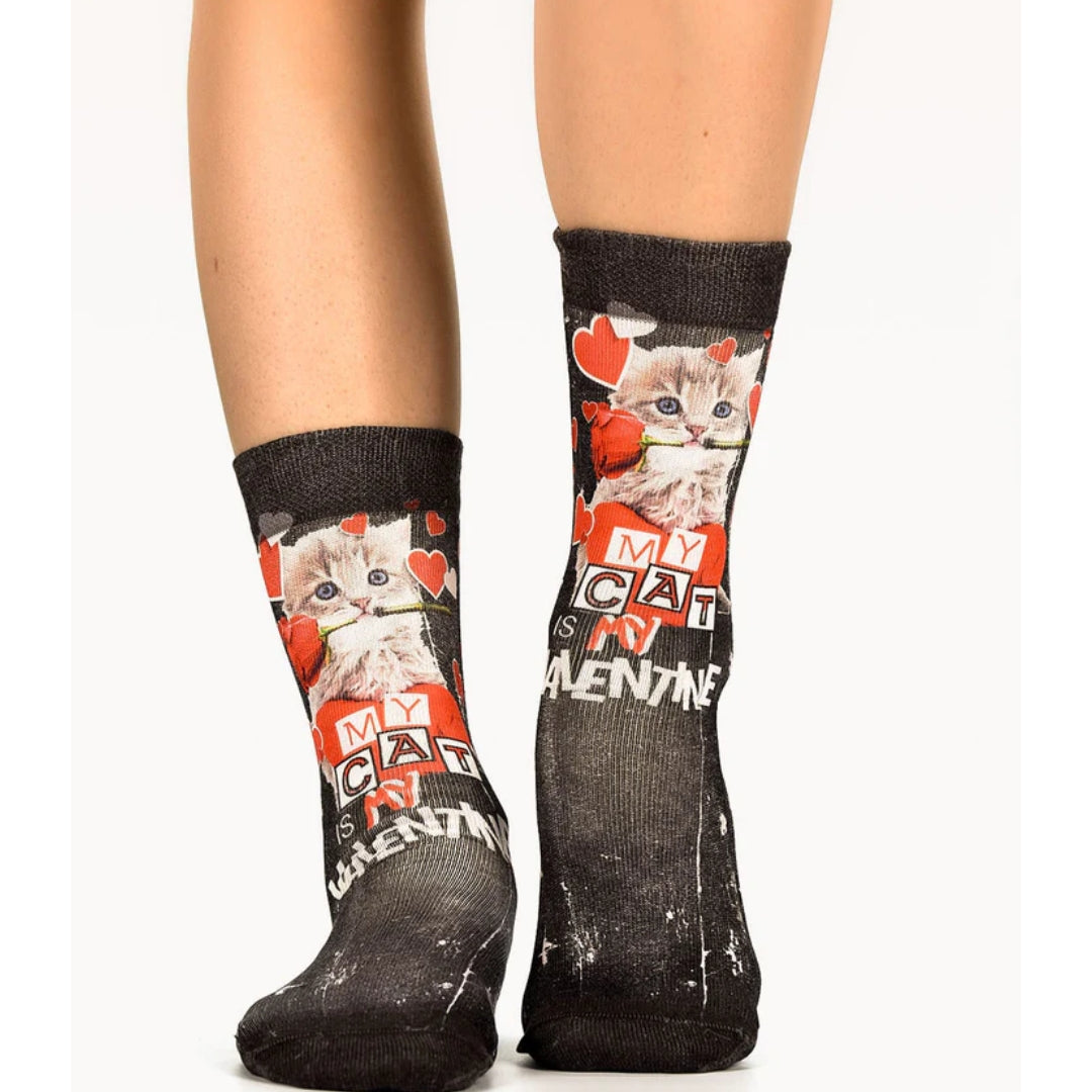 Wigglsteps Lovely Cat 1 Paire De Chaussette Femme