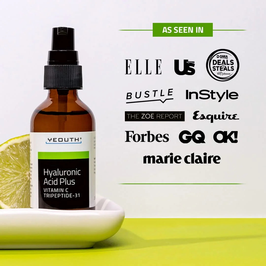 YEOUTH Sérum Hyaluronic Acid Plus avec Vitamine C et Tripeptide-31 30ml