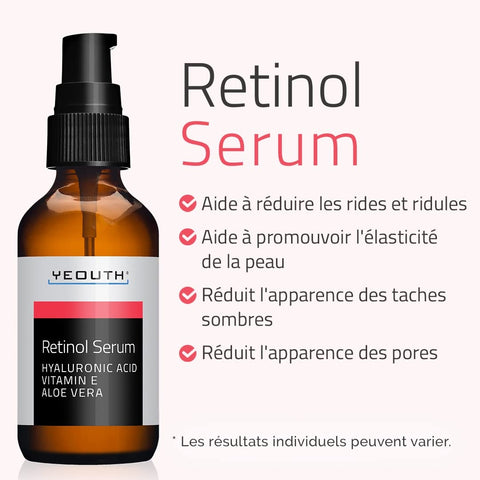 YEOUTH Sérum Rétinol Avec Acide Hyaluronique et Vitamine E 30ml