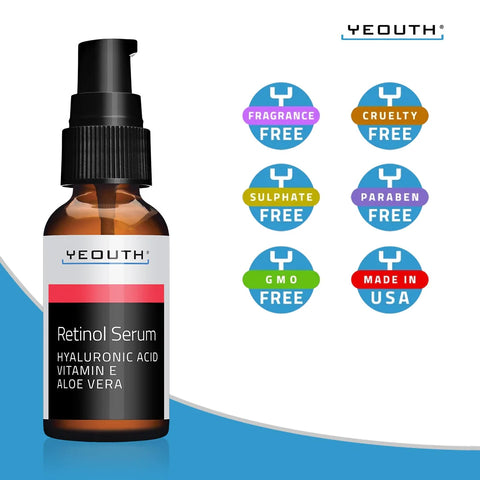 YEOUTH Sérum Rétinol Avec Acide Hyaluronique et Vitamine E 30ml