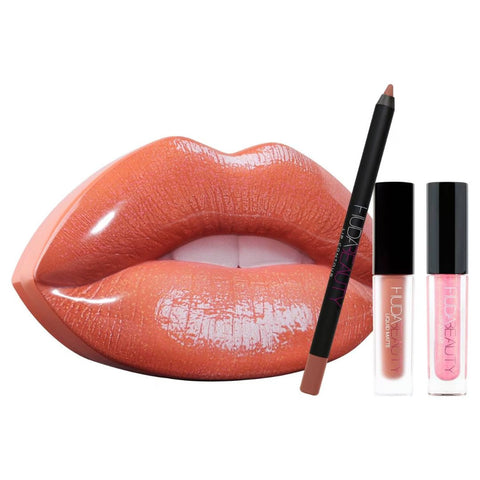 Huda Beauty Coffret Contour & Strobe Lèvres Trendsetter & Snobby