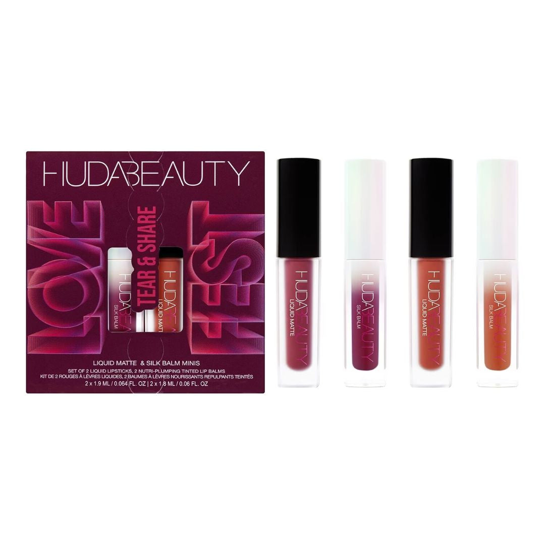 Huda Beauty Lovefest Tear & Share Coffret Rouges à Lèvres